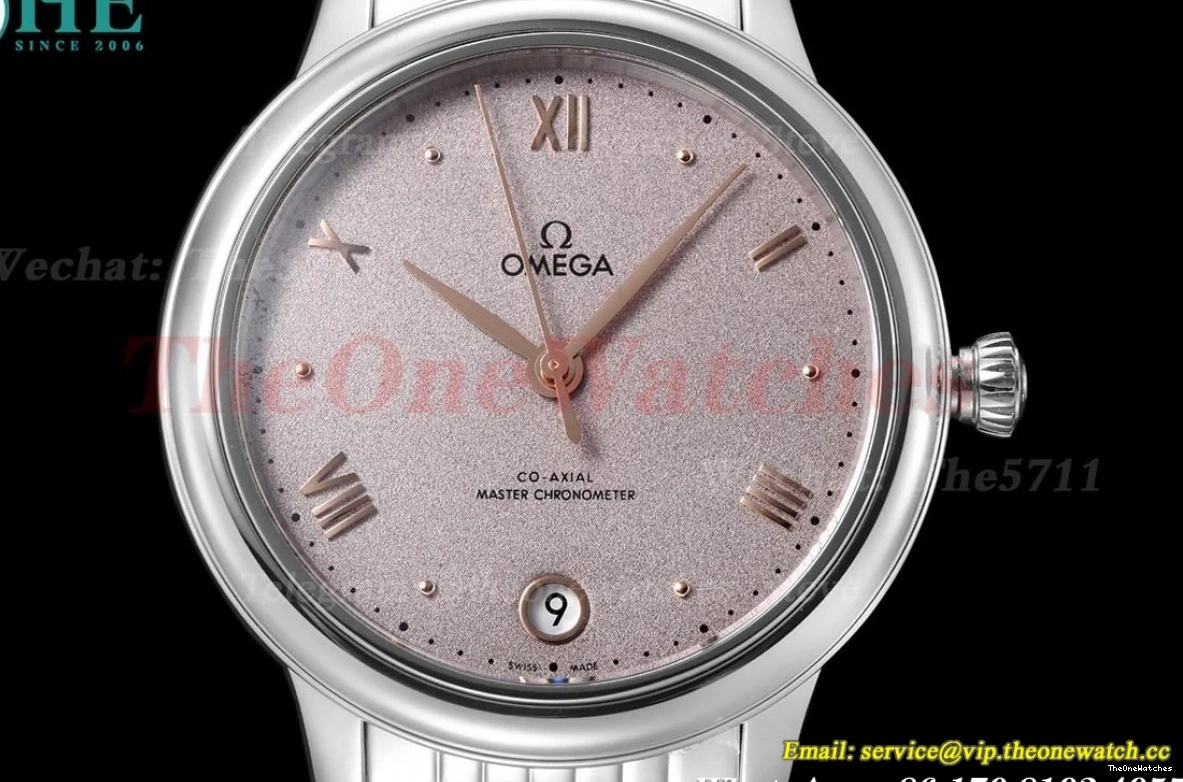 SS VSF De 34mm SS A8800 Ville Ladies Prestige Pink Dial 0413